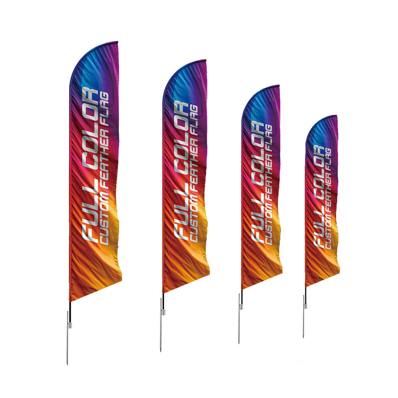 Printed Beach Flag Sail Stand Exhibition Custom Flying Feather Banner