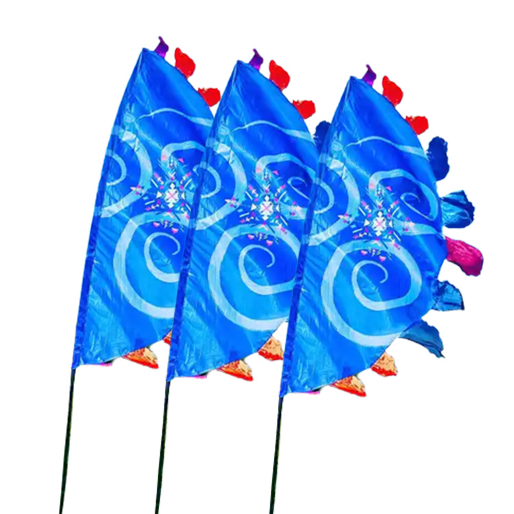Hot Sale Polyester Banner Windproof Beach Custom Feather Flag
