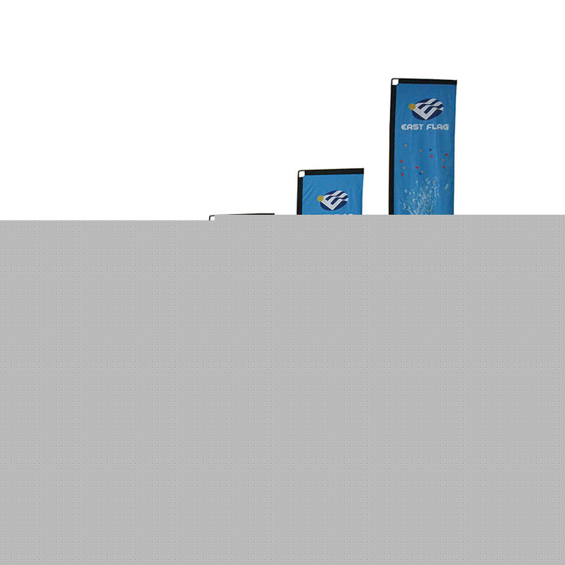 good quality outdoor event advertising double sided printing aluminium flagpole rectangle banner beach square flag
