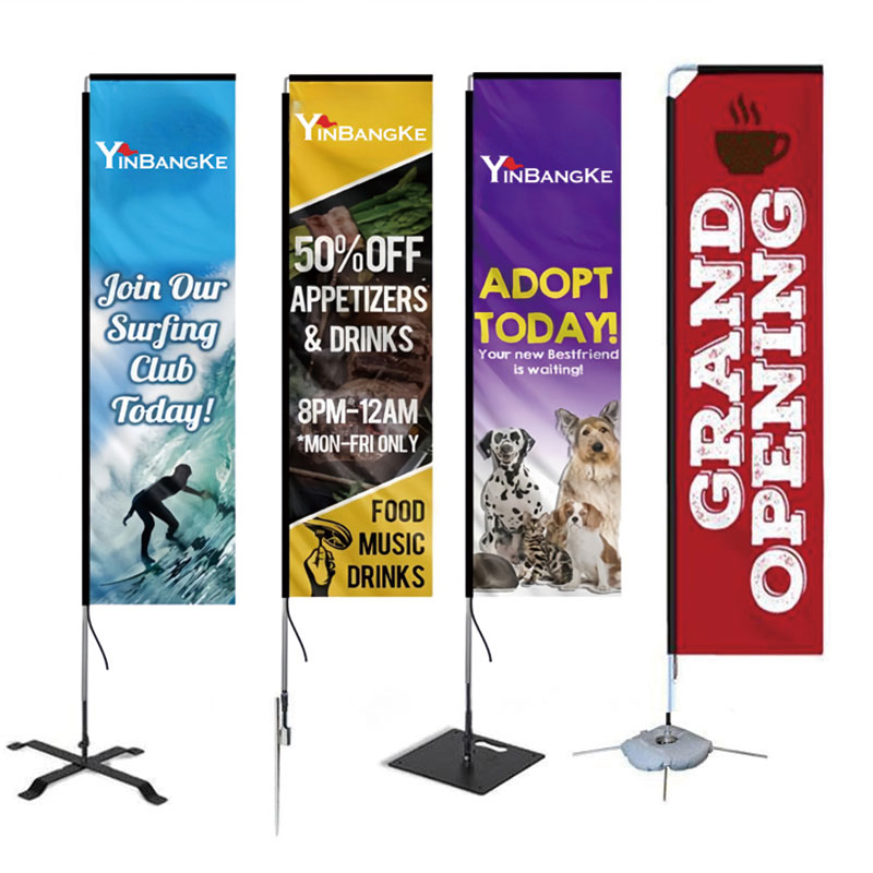 Promotional Cheap Feather Flag Teardrop Banners Custom Logo Square Rectangular Flag Beach Flags And Banners