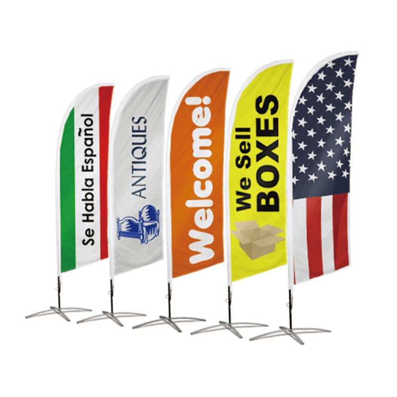 Custom wind 5 Sail Flag For Advertising and Promotion Feather Flag Banner