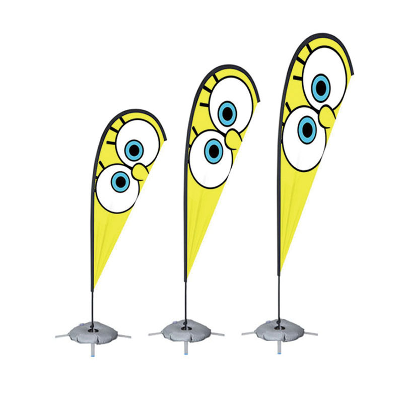 Fast delivery feather flag banner Teardrop beach stand flags banners custom advertising beach flags