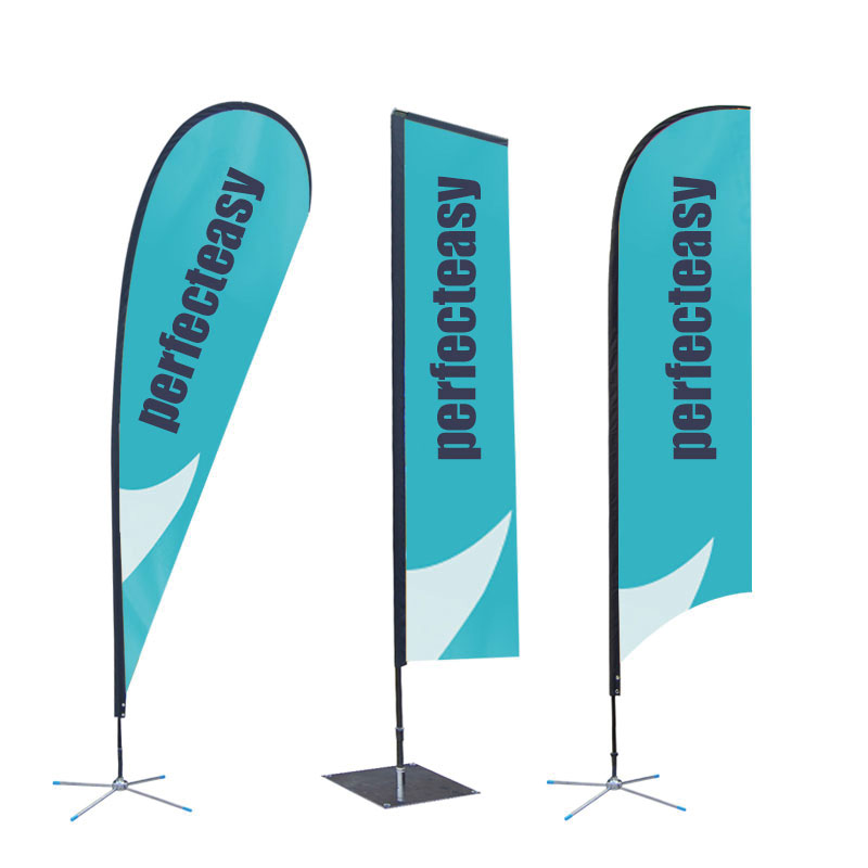 Custom Advertising Outdoor flying banner Teardrop Tear Drop flags Beach Feather Flag