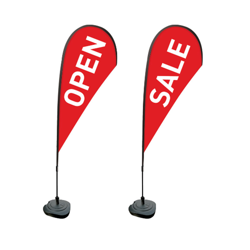 Custom Teardrop Feather Flags Outdoor Advertising Promotion Beach Flag